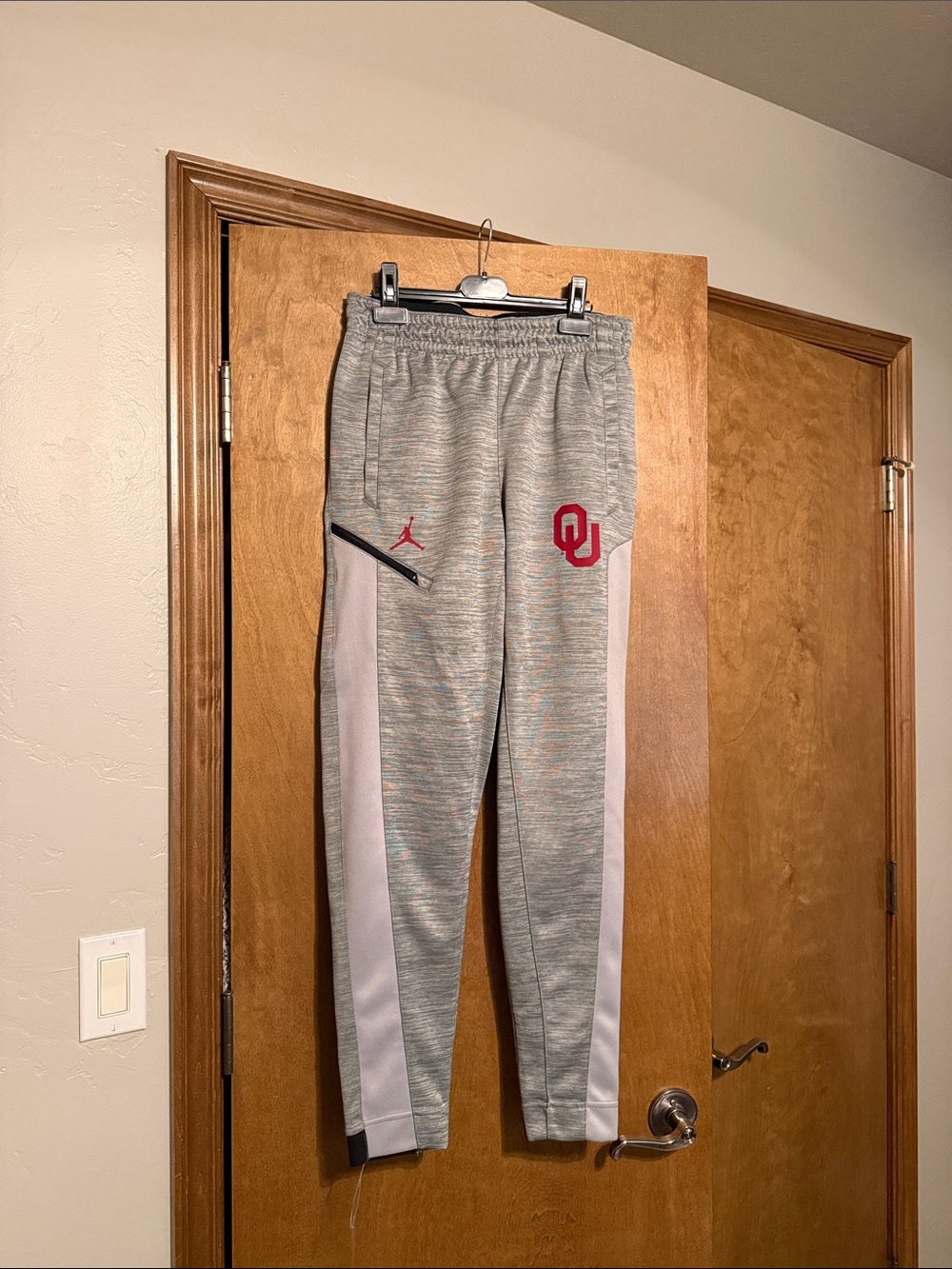 Jordan Gray OU Athletic Joggers with White Side Panels